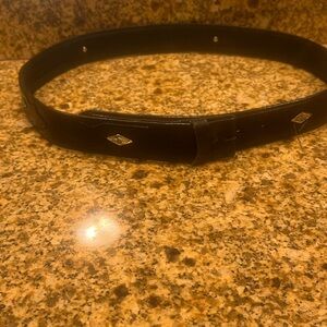 Vintage Black Leather Western Ranger Belt Resistol Cowboy Mens NO BUCKLE 40